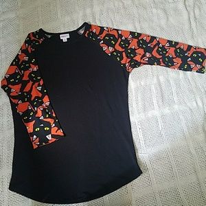 NWOT LLR Randy Baseball Tee- Halloween Black Cats